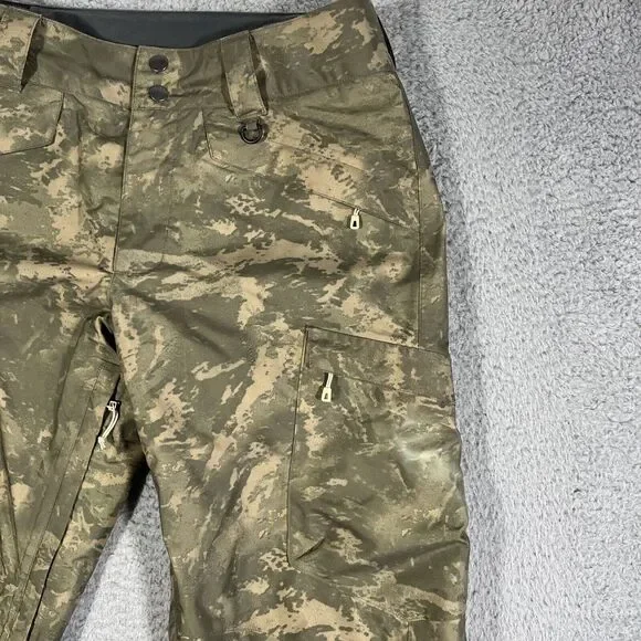 Patagonia Snowshot Recco Snow Ski Pants Camo Green Men's Sz Small H2no